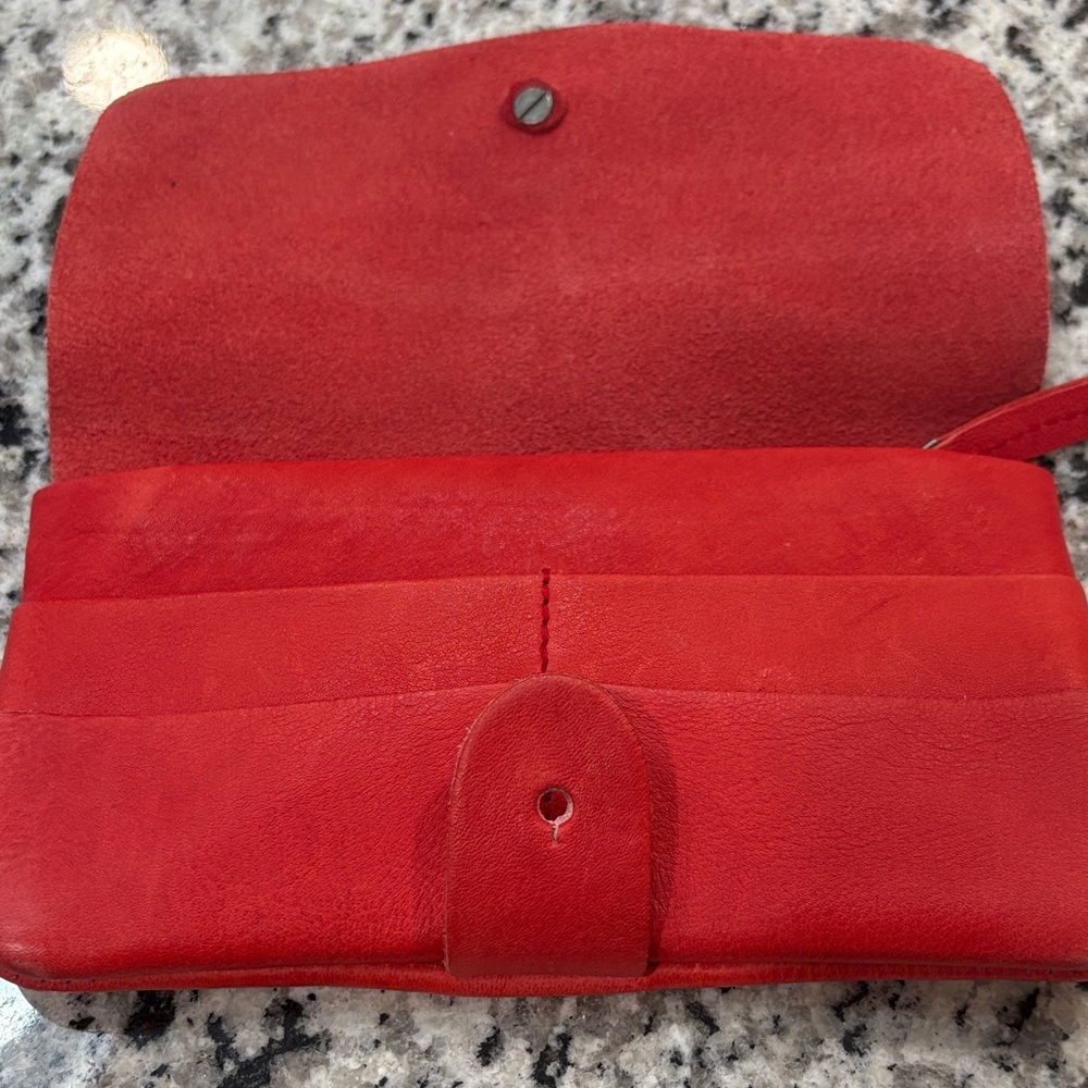 Free People Red Leather Women's Wallet - Picture 4 of 4